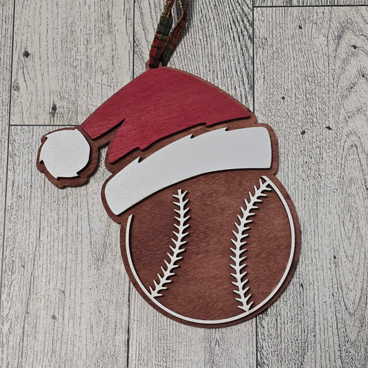 Santa Hat Sports Ornaments