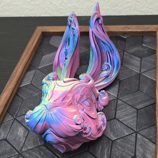 Mythical Hare 3D Wall Art – Iridescent & Unique Décor