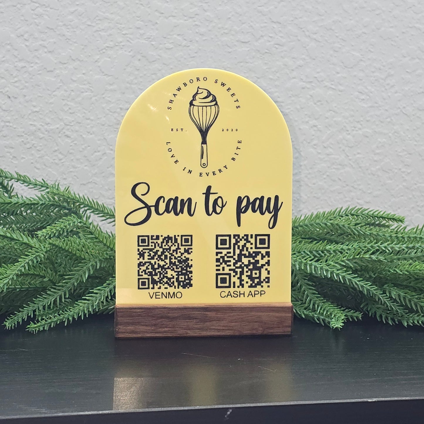 Scan to Pay Vendor Sign