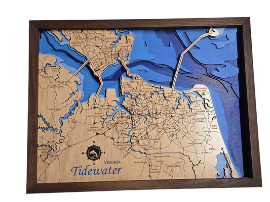 Virginia Beach - Tidewater - Bathymetric Map