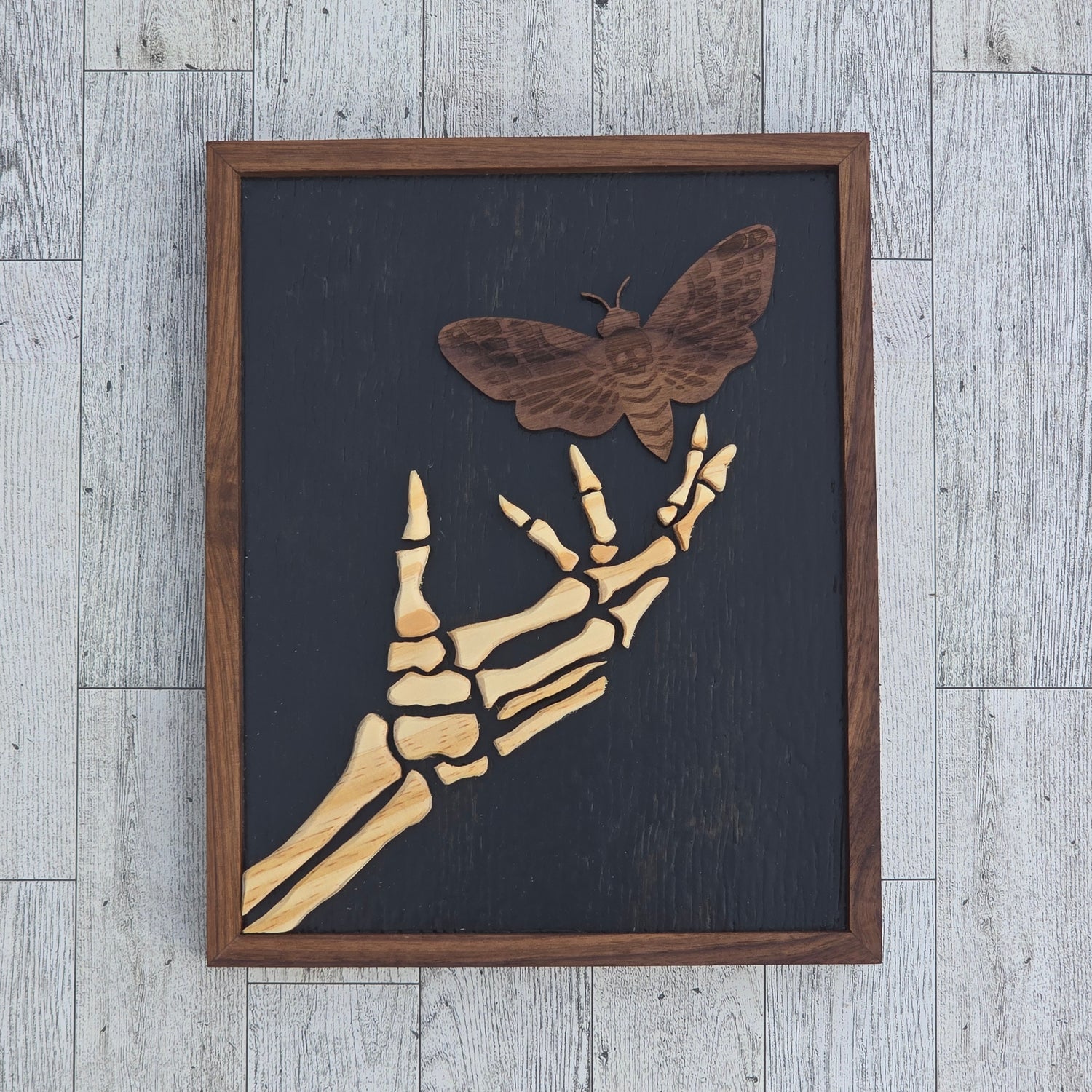 handmade-scroll-saw-skeleton-hand-moth-dark-wood-art-dimensional