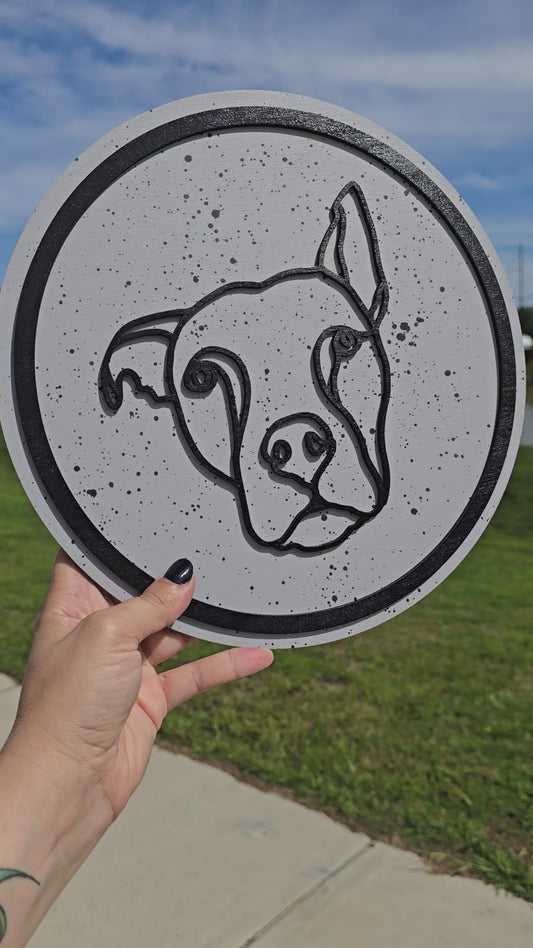 Customizable Outline Pet Portrait