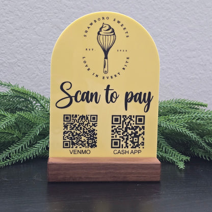 Scan to Pay Vendor Sign