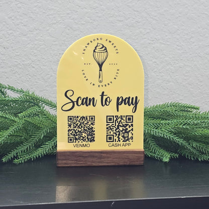 Scan to Pay Vendor Sign